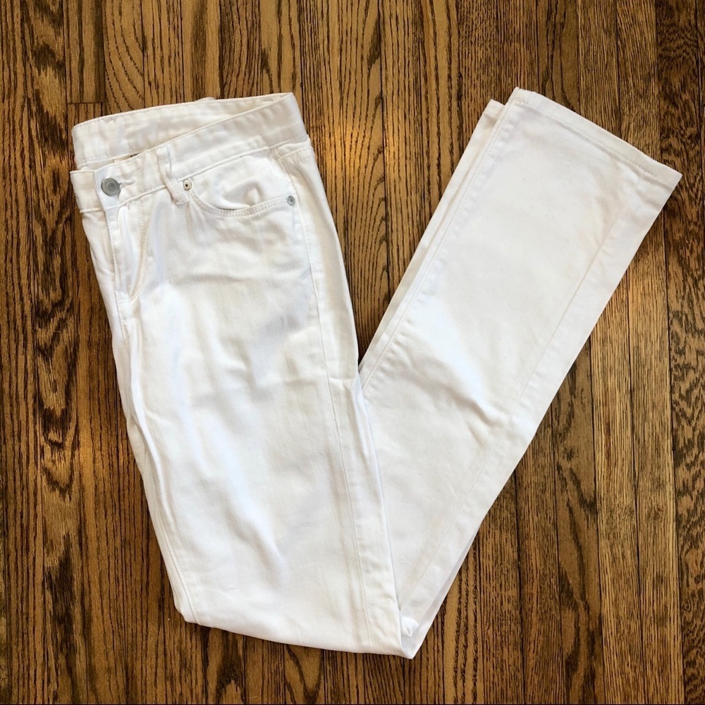 Club Monaco Ella Slim Straight White Denim Jeans | 28​​